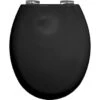 Bemis WC Bril New York Zwart Hout Met Softclose -Badkamer Winkel 123 2609