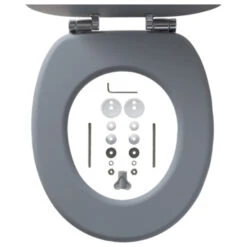 Tiger WC Bril Reno Grijs 15 Tiger WC Bril Reno Grijs -Badkamer Winkel 123 2697