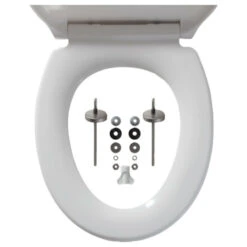 Tiger WC Bril Speckels Duroplast Zwart-wit -Badkamer Winkel 123 2852