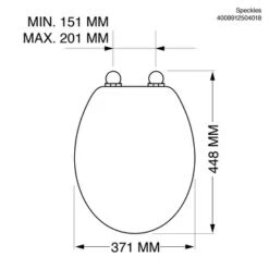Tiger WC Bril Speckels Duroplast Zwart-wit -Badkamer Winkel 123 2853