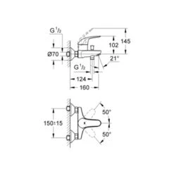GROHE Badkraan Swift Met Hendel Chroom 15 Cm 9 GROHE Badkraan Swift Met Hendel Chroom 15 Cm -Badkamer Winkel 123 292