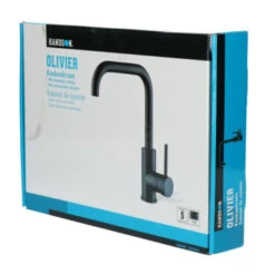 Handson Keukenkraan Olivier Met Hendel Mat Zwart 28 Handson Keukenkraan Olivier Met Hendel Mat Zwart -Badkamer Winkel 123 3036