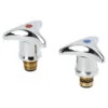 Sanivesk Kraanbovendeel Stergreep Set Water1/2"M Chroom Rood+Blauw -Badkamer Winkel 123 3058