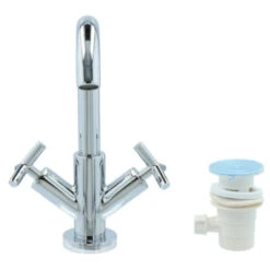 Absolut Wastafelkraan Post 2-knops Chroom 24 Absolut Wastafelkraan Post 2-knops Chroom -Badkamer Winkel 123 3134