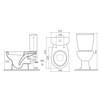 Van Marcke Carice Sphinx WC Pack Met Muuraansluiting 4 Van Marcke Carice Sphinx WC Pack Met Muuraansluiting - Afbeelding 2