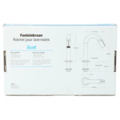 Atlantic Fonteinkraan Scott Met Draaiknop Chroom -Badkamer Winkel 123 3154