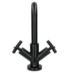 Absolut Wastafelkraan Post 2-knops Zwart -Badkamer Winkel 123 3197