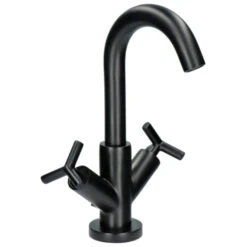 Absolut Wastafelkraan Post 2-knops Zwart -Badkamer Winkel 123 3200