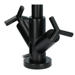 Absolut Wastafelkraan Post 2-knops Zwart -Badkamer Winkel 123 3203