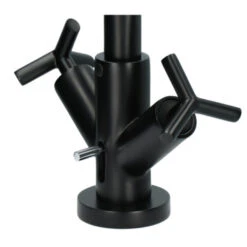 Absolut Wastafelkraan Post 2-knops Zwart -Badkamer Winkel 123 3204