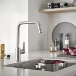 Grohe Keukenkraan Start Hoge U-uitloop QuickFix Chroom 21 Grohe Keukenkraan Start Hoge U-uitloop QuickFix Chroom -Badkamer Winkel 123 3323