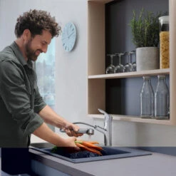 Hansgrohe Keukenkraan Focus M43 Met Hendel En Uittrekbare Sproeikop Chroom 150 -Badkamer Winkel 123 3352