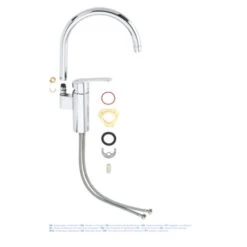 Grohe Keukenkraan Wave Cosmopolitan Met Hendel En C-uitloop Chroom 8 Grohe Keukenkraan Wave Cosmopolitan Met Hendel En C-uitloop Chroom -Badkamer Winkel 123 3359