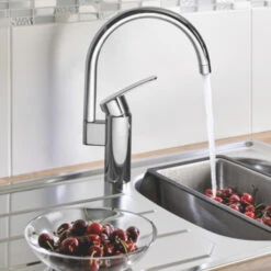 Grohe Keukenkraan Wave Cosmopolitan Met Hendel En C-uitloop Chroom 9 Grohe Keukenkraan Wave Cosmopolitan Met Hendel En C-uitloop Chroom -Badkamer Winkel 123 3360