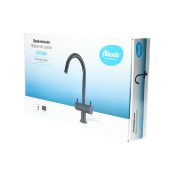 Atlantic Keukenkraan Adrian 2-knops Zwart 12 Atlantic Keukenkraan Adrian 2-knops Zwart - Afbeelding 10