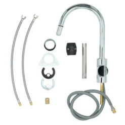 Atlantic Keukenkraan Jeremy Met Hendel En Uittrekbare Sproeikop Chroom -Badkamer Winkel 123 3383