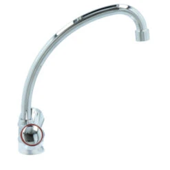 Handson Keukenkraan Thomas 2-knops Chroom Met Uitloop 235mm -Badkamer Winkel 123 3424