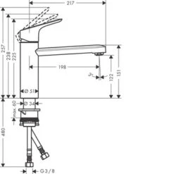 Hansgrohe Keukenkraan Focus M43 Met Hendel Chroom 120 -Badkamer Winkel 123 3477