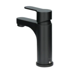 Atlantic Wastafelkraan Parker Met Hendel Zwart -Badkamer Winkel 123 3520