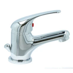 OK Wastafelkraan Met Hendel En Waste Chroom -Badkamer Winkel 123 3536