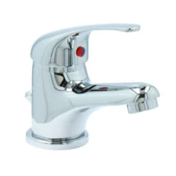 OK Wastafelkraan Met Hendel En Waste Chroom -Badkamer Winkel 123 3537