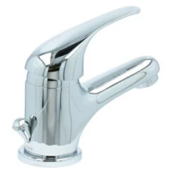 OK Wastafelkraan Met Hendel En Waste Chroom -Badkamer Winkel 123 3539