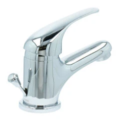 OK Wastafelkraan Met Hendel En Waste Chroom -Badkamer Winkel 123 3540