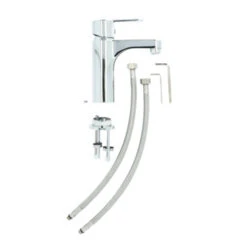 Atlantic Wastafelkraan Parker Met Hendel Chroom -Badkamer Winkel 123 3553