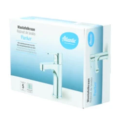 Atlantic Wastafelkraan Parker Met Hendel Chroom -Badkamer Winkel 123 3554