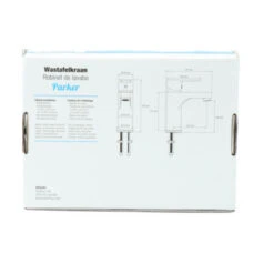 Atlantic Wastafelkraan Parker Met Hendel Chroom -Badkamer Winkel 123 3555