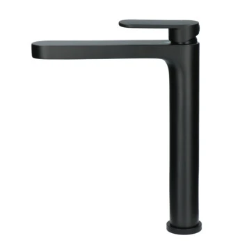 Absolut Wastafelkraan Iode Hoge Uitloop Met Hendel En Waste Zwart 4 Absolut Wastafelkraan Iode Hoge Uitloop Met Hendel En Waste Zwart - Afbeelding 2