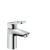 Hansgrohe Wastafelkraan Logis Loop 100 Met Hendel En Waste Chroom -Badkamer Winkel 123 3577
