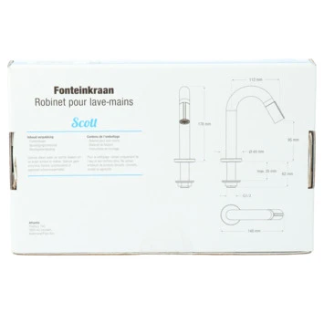 Atlantic Fonteinkraan Scott Met Draaiknop RVS 13 Atlantic Fonteinkraan Scott Met Draaiknop RVS - Afbeelding 11