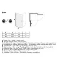 Sealskin Swingdeur Voor Hoekinstap I AM 100x200 Cm Zwart -Badkamer Winkel 123 4015