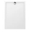 Allibert Slim Douchebak 120x90 Cm Afvoer Korte Kant Polybeton Wit
