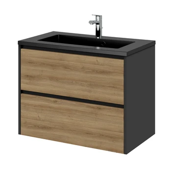 Tiger Reverse Meubelset 80 Cm Met 2 Lades Chalet Eik / Mat Zwart Inclusief Quadro Wastafel Mat Zwart 3 Tiger Reverse Meubelset 80 Cm Met 2 Lades Chalet Eik / Mat Zwart Inclusief Quadro Wastafel Mat Zwart