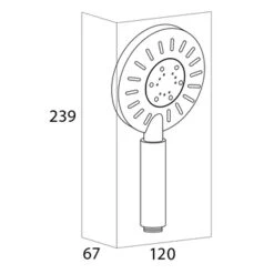 Tiger Handdouche Akcent Chroom Wit -Badkamer Winkel 123 4053