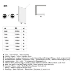 Sealskin Inloopdouche I AM A3 118x200 Cm Chroom -Badkamer Winkel 123 4163