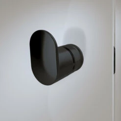 Sealskin Hooked Draaideur In Nis, 90 Cm Breed, 200 Cm Hoog, Mat Zwart -Badkamer Winkel 123 4203