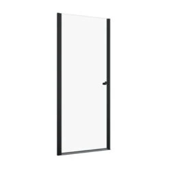 Sealskin Hooked Draaideur In Nis, 90 Cm Breed, 200 Cm Hoog, Mat Zwart -Badkamer Winkel 123 4205