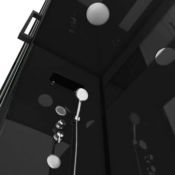 Aurlane Douchecabine Met Schuifdeur Black Mirror 2 Rechthoek Zwart 80x110 Cm 6 Aurlane Douchecabine Met Schuifdeur Black Mirror 2 Rechthoek Zwart 80x110 Cm - Afbeelding 4