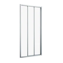 Sealskin Hooked Driedelige Schuifdeur 100x200 Cm, 6 Mm Helder Veiligheidsglas Met Antikalklaag Zilver Hoogglans -Badkamer Winkel 123 4298