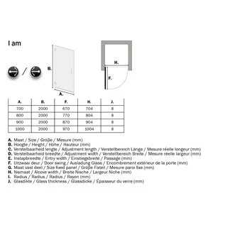 Sealskin Swingdeur Voor Nis I AM 200x90 Cm RVS 8 Sealskin Swingdeur Voor Nis I AM 200x90 Cm RVS - Afbeelding 6