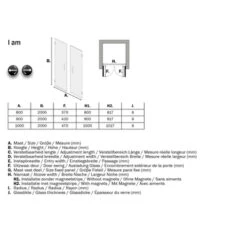 Sealskin Pendeldeur Voor Nis I AM 100x200 Cm Chroom -Badkamer Winkel 123 4347