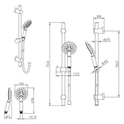Tiger Douchesysteem Akcent Chroom/wit 13 Tiger Douchesysteem Akcent Chroom/wit -Badkamer Winkel 123 4359
