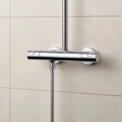 Grohe Douchesysteem Vitalio Start 250 Vierkant Met Thermostaatkraan QuickFix Chroom -Badkamer Winkel 123 4375