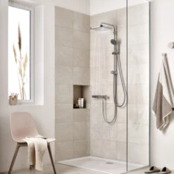 Grohe Douchesysteem Vitalio Start 250 Vierkant Met Omstelling Chroom -Badkamer Winkel 123 4446