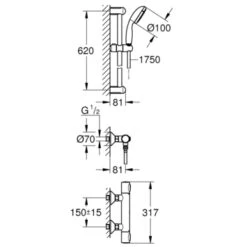 Grohe Precision Flow Douchethermostaat Incl. Doucheset -Badkamer Winkel 123 4463