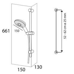 Tiger Doucheset Splash Termini Met Glijstang 6 Douchestanden -Badkamer Winkel 123 4476