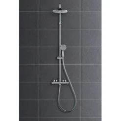 Hansgrohe Douchesysteem Vernis Blend 200 Met Thermostaatkraan Mat Zwart -Badkamer Winkel 123 4480